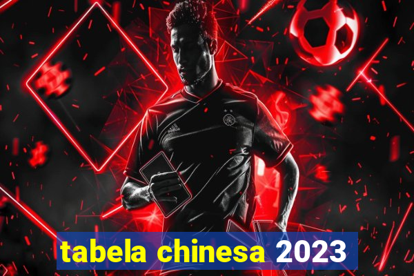 tabela chinesa 2023